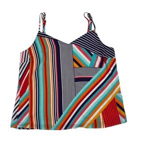 Skies Are Blue Multicolor Striped Camisole